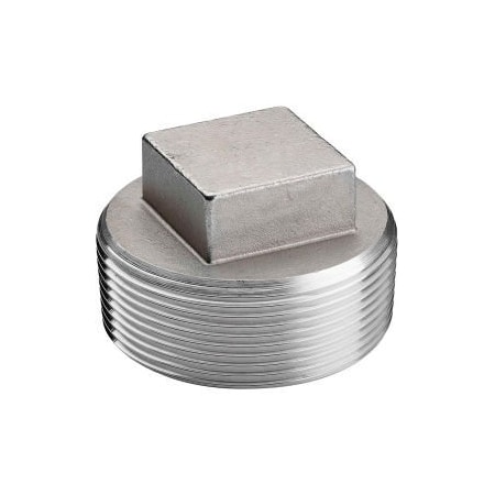 Merit Brass 1-1/2 In. 304 Stainless Steel Plug - MNPT - Class 150 - 300 PSI - Import K417-24